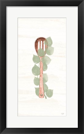 Framed Kitchen Utensils - Slotted Spoon Print