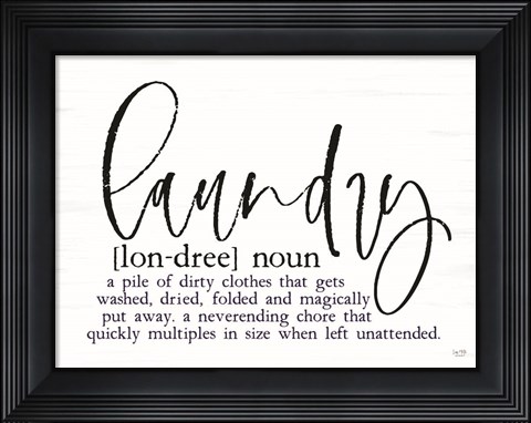 Framed Laundry Definition Print