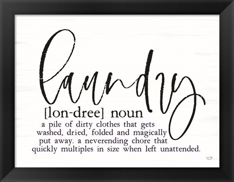 Framed Laundry Definition Print