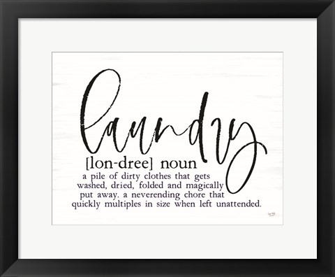 Framed Laundry Definition Print