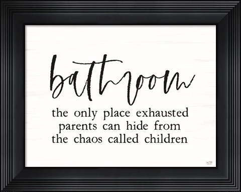 Framed Bathroom Hiding Spot Print