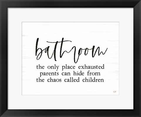 Framed Bathroom Hiding Spot Print