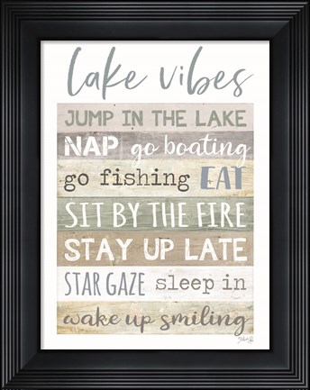 Framed Lake Vibes Print