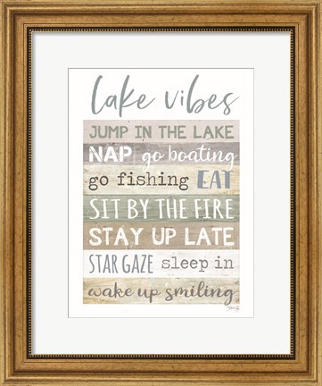 Framed Lake Vibes Print