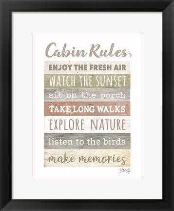 Framed Cabin Rules Print