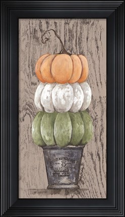 Framed Triple Pumpkin in Stamped Pot Print
