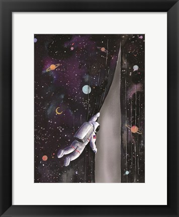 Framed Astronaut in Space Print