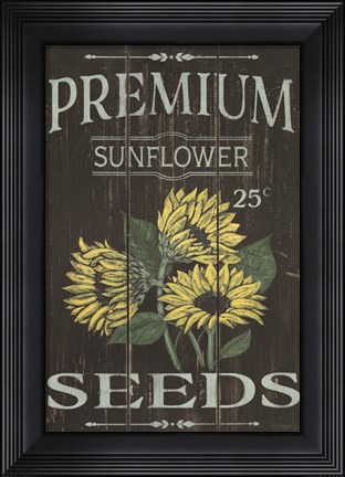 Framed Sunflower Seeds Print