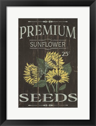 Framed Sunflower Seeds Print