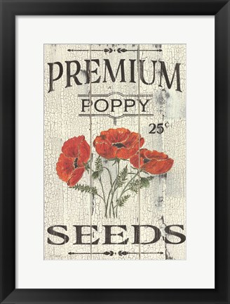 Framed Poppy Seeds Print