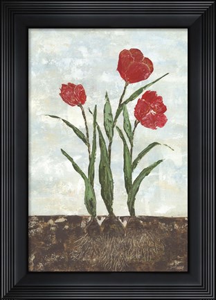 Framed Red Tulips Print