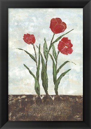 Framed Red Tulips Print