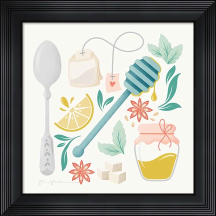 Framed Tea Time III Print
