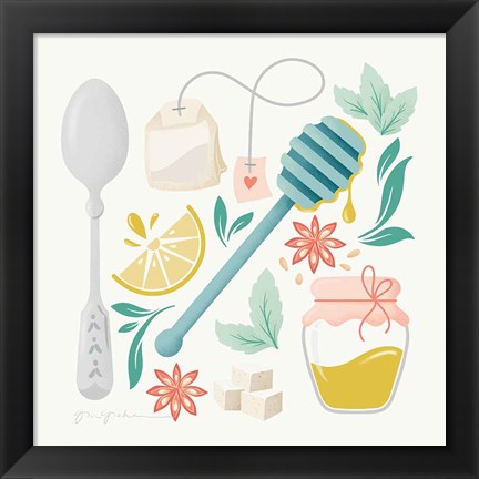 Framed Tea Time III Print