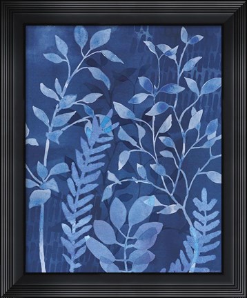Framed Indigo Petals XI Print