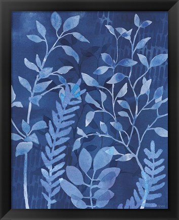 Framed Indigo Petals XI Print