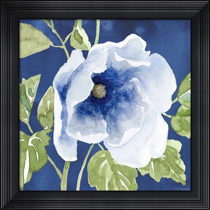 Framed Indigo Petals VIII Print
