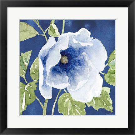 Framed Indigo Petals VIII Print