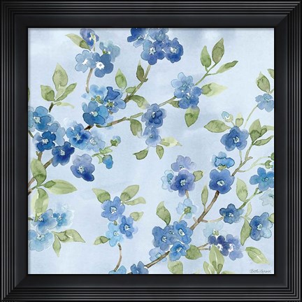 Framed Indigo Petals VI Print