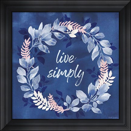 Framed Indigo Petals IV Print