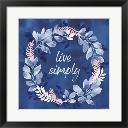 Framed Indigo Petals IV Print