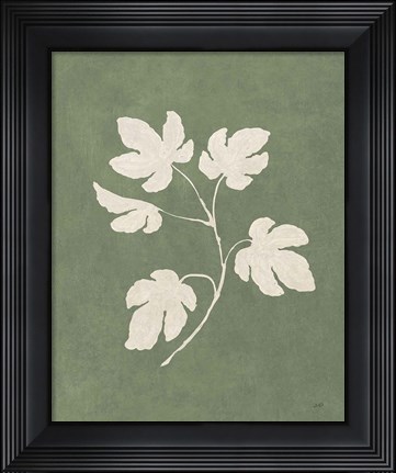 Framed Botanical Study III Forest Green Print