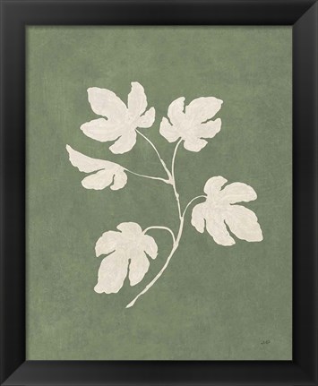 Framed Botanical Study III Forest Green Print