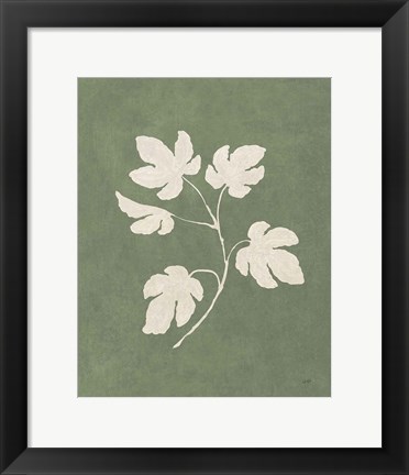 Framed Botanical Study III Forest Green Print