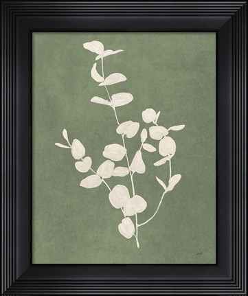 Framed Botanical Study II Forest Green Print