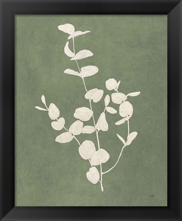 Framed Botanical Study II Forest Green Print