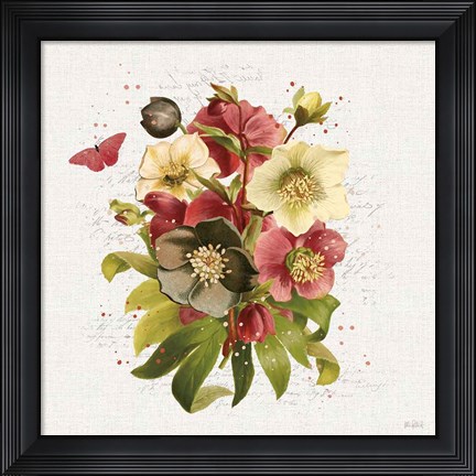 Framed Vintage Petals VII Print