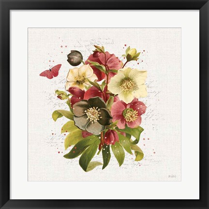 Framed Vintage Petals VII Print