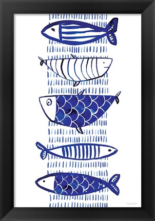 Framed Blue Fish II Print