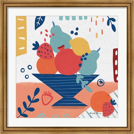 Framed Fruit Still Life II Print