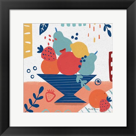 Framed Fruit Still Life II Print