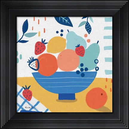 Framed Fruit Still Life I Print