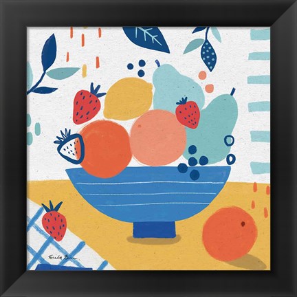 Framed Fruit Still Life I Print