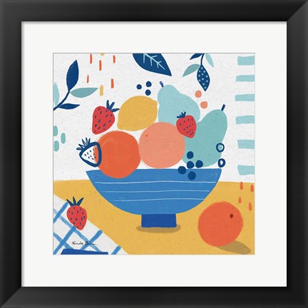 Framed Fruit Still Life I Print