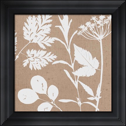 Framed Leaves of Inspiration IV Neutral Print