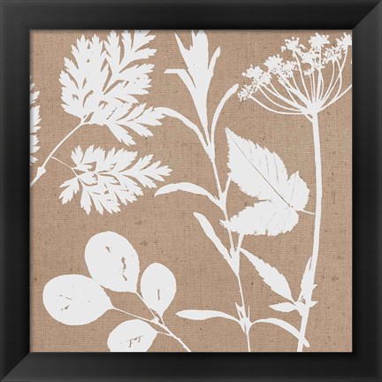 Framed Leaves of Inspiration IV Neutral Print