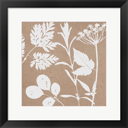 Framed Leaves of Inspiration IV Neutral Print