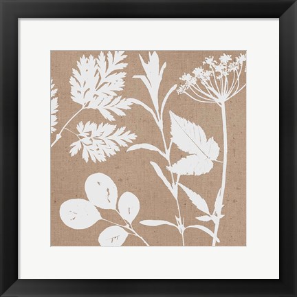 Framed Leaves of Inspiration IV Neutral Print