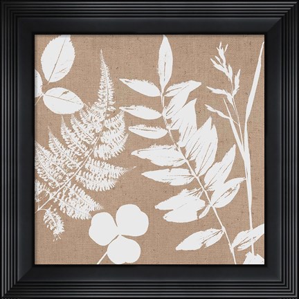 Framed Leaves of Inspiration III Neutral Print