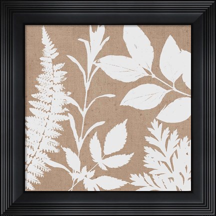 Framed Leaves of Inspiration II Neutral Print