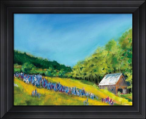 Framed Field of Lupine Print