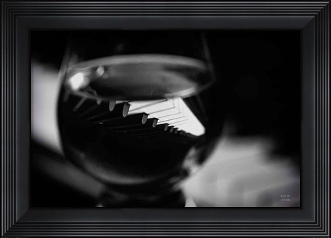 Framed Night Vibes BW Print