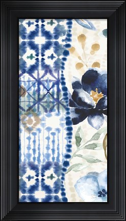 Framed Indigo Splash VI Crop Print