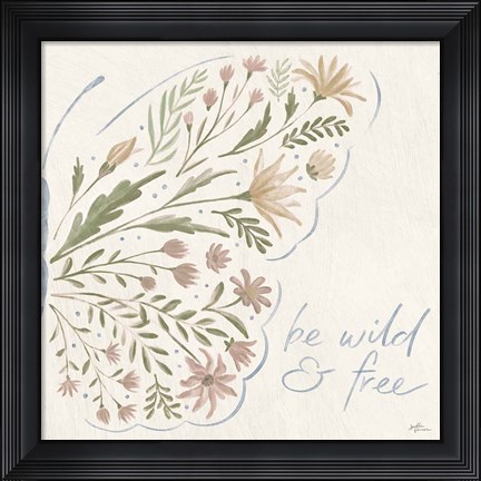 Framed Wildflower Vibes VII Neutral Print
