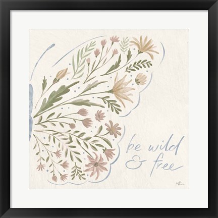 Framed Wildflower Vibes VII Neutral Print