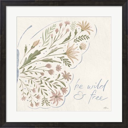 Framed Wildflower Vibes VII Neutral Print